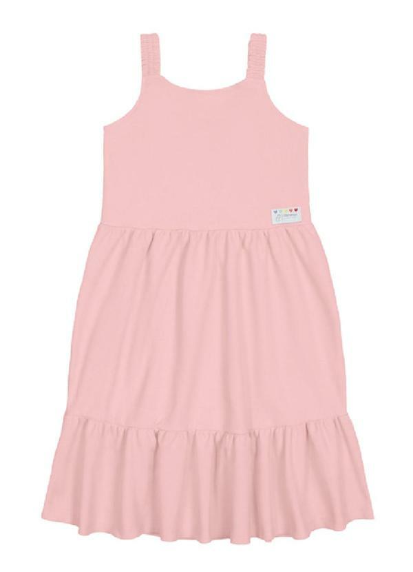 Vestido com Detalhe Costas Rosa