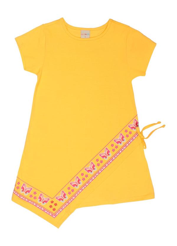 Vista 2 Vestido com Detalhe Frente Amarelo Tink Bink Tink Bink