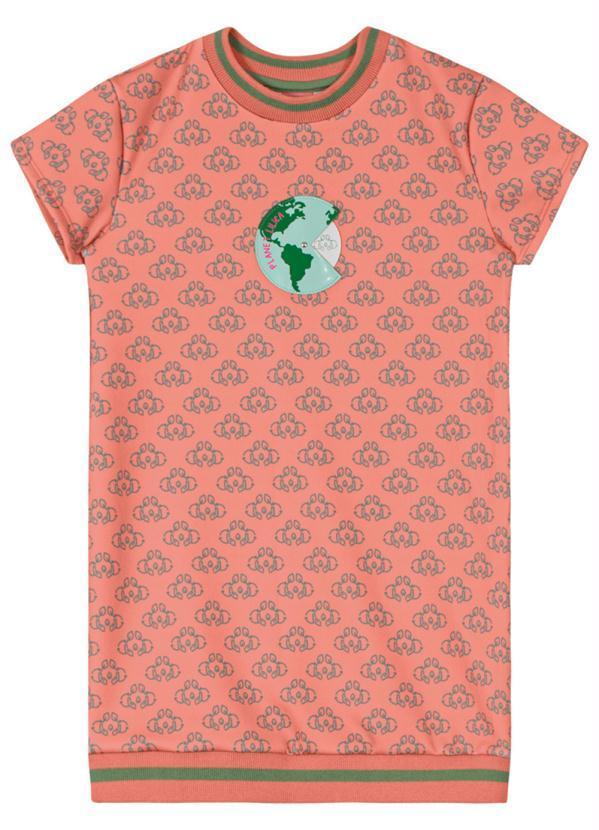 Vestido com Estampa Interativa Malha Laranja