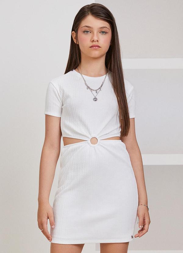Vestido com Vazado Branco