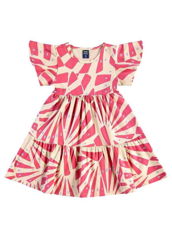 Vista 2 Vestido Cotton Infantil Rosa Bee Loop Bee Loop