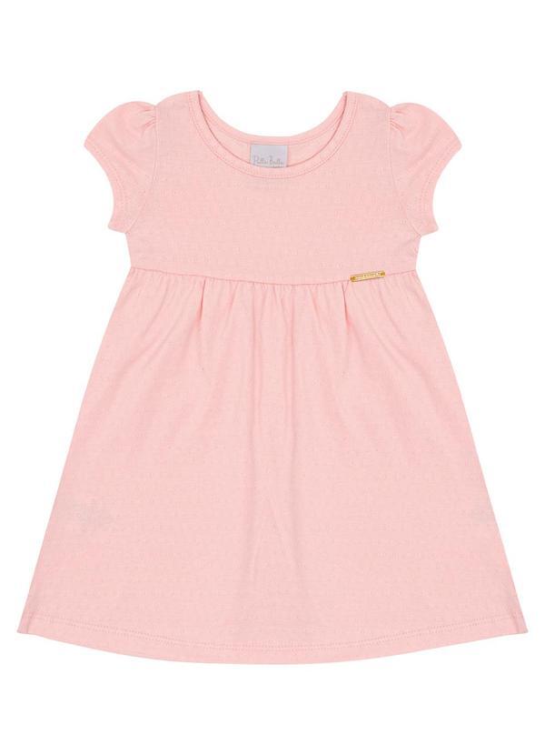 Vista 2 Vestido Cotton Leve Trabalhado Rosa Pulla Bulla Pulla Bulla
