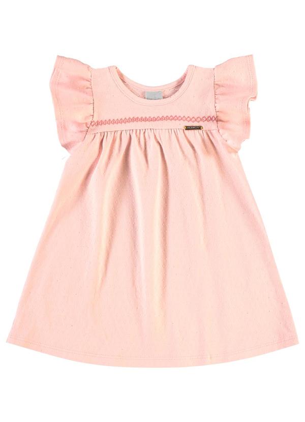 Vestido Cotton Leve Trabalhado Rosê