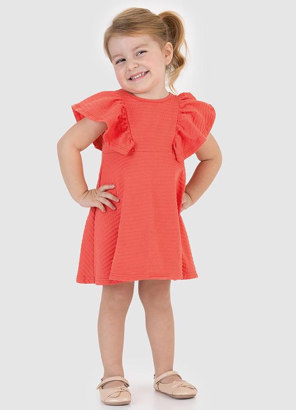 Vestido Curto Amplo Laranja