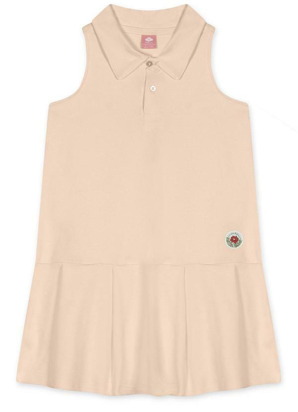Vista 2 Vestido Curto Infantil Feminino Laranja Lilica Ripilica Lilica Ripilica