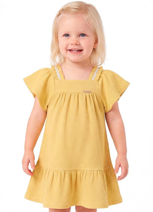 Vestido Curto Infantil Menina Sianinha Amarelo