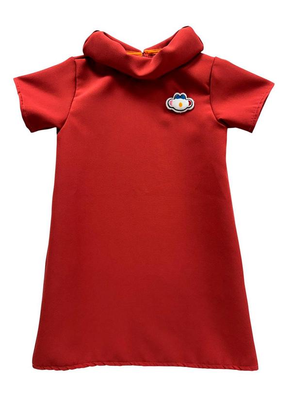 Vestido Curto Infantil Menina Vermelho
