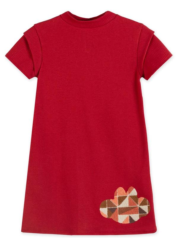Vestido Curto Infantil Vermelho