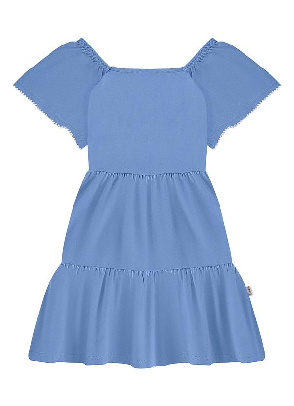 Vista 2 Vestido Curto Marias em Malha Azul Malwee Kids Malwee Kids