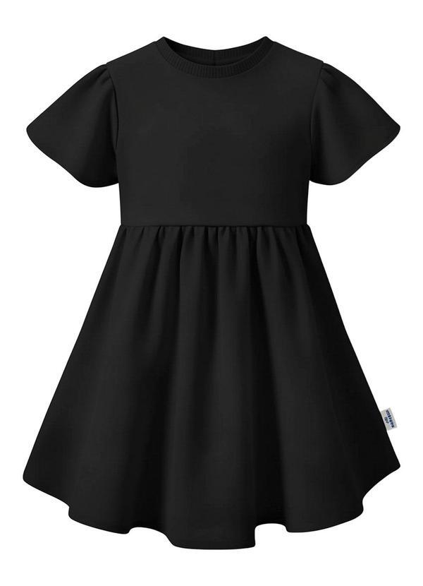 Vestido Curto Rodado Amarração Preto