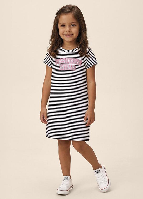 Vestido Curto T-Shirt Positive Mind Preto
