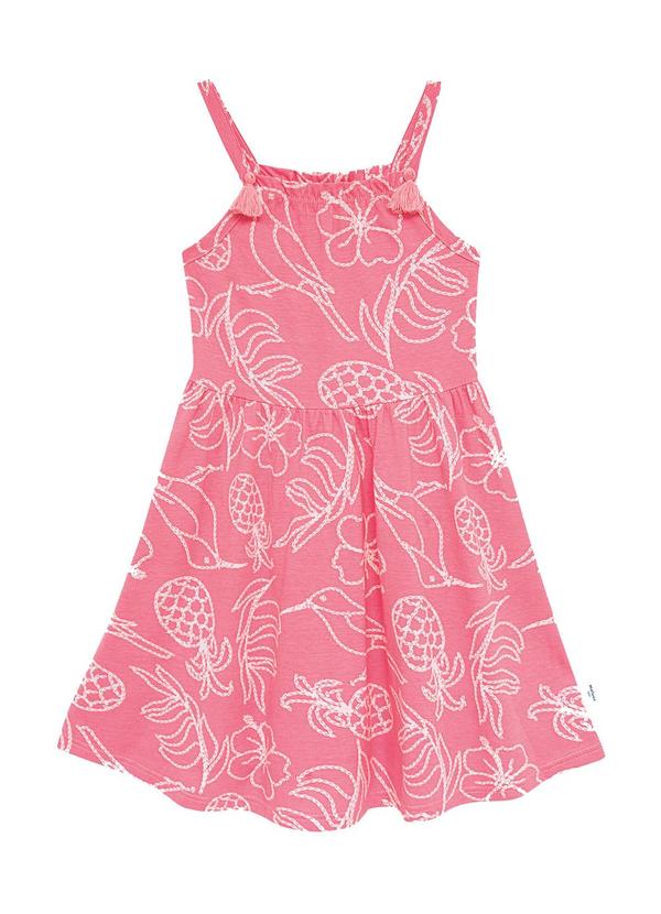 Vestido Curto Tropical Rosa
