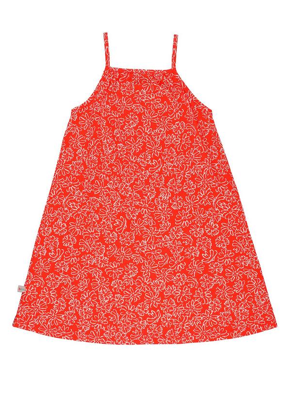 Vista 2 Vestido de Alça Vermelho Tink Bink Tink Bink