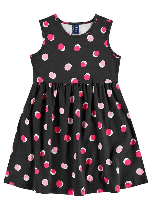 Vista 2 Vestido de Bolinhas Infantil Preto Bee Loop Bee Loop