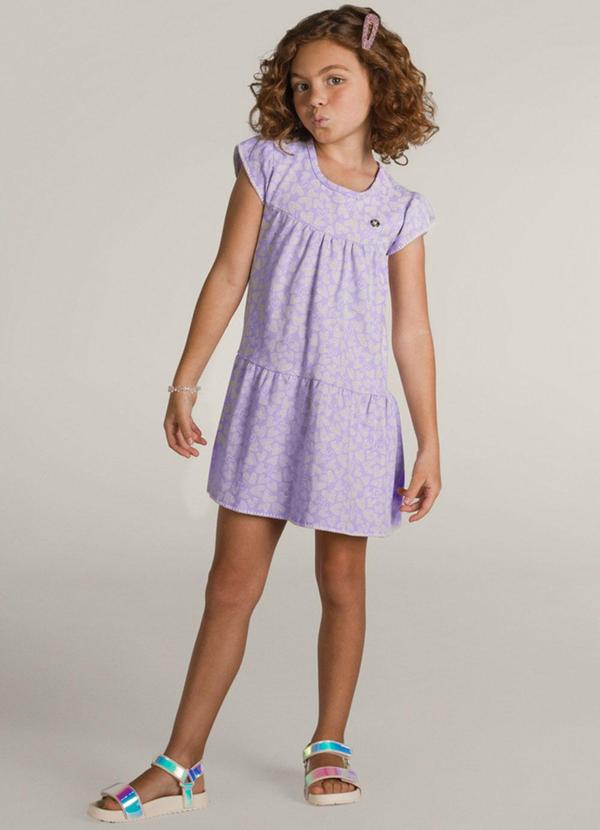 Vestido de Cotton Menina Lilás