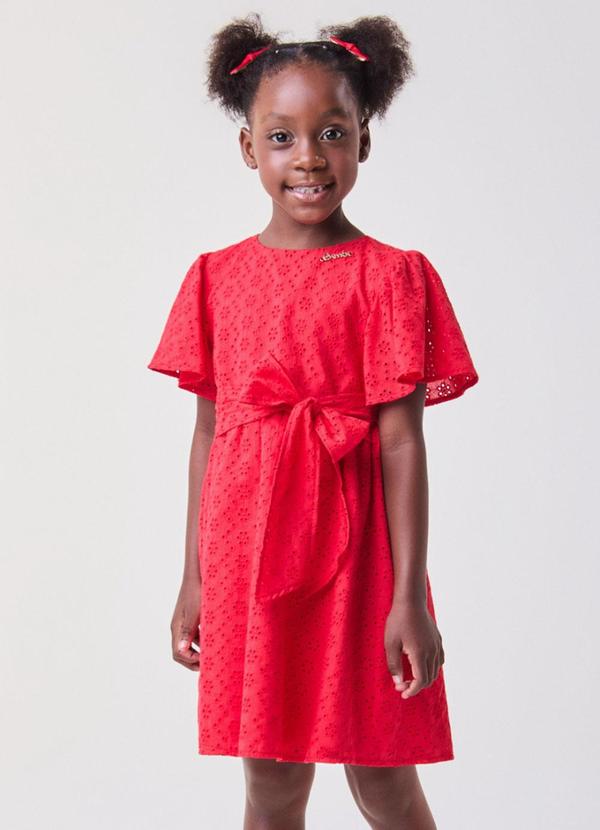 Vestido de Laise Vermelho Vermelho