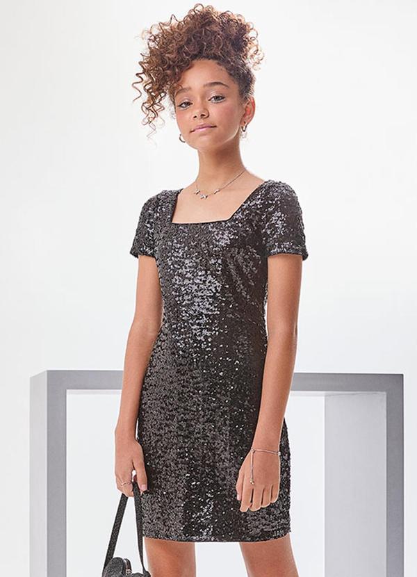 Vestido de Paetê Preto
