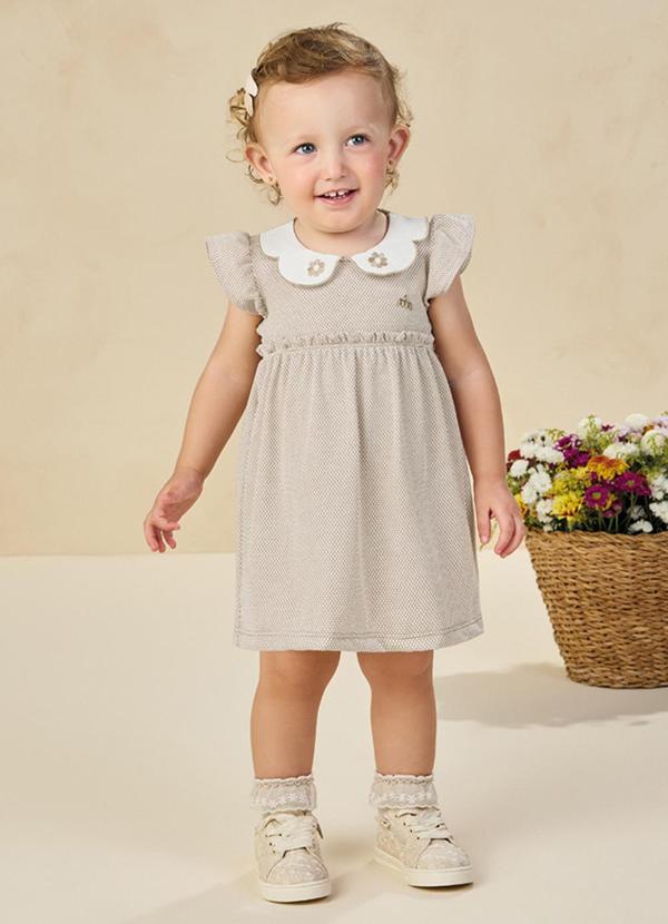 Vista 2 Vestido em Bee Honey Bege Milli E Nina Milli E Nina