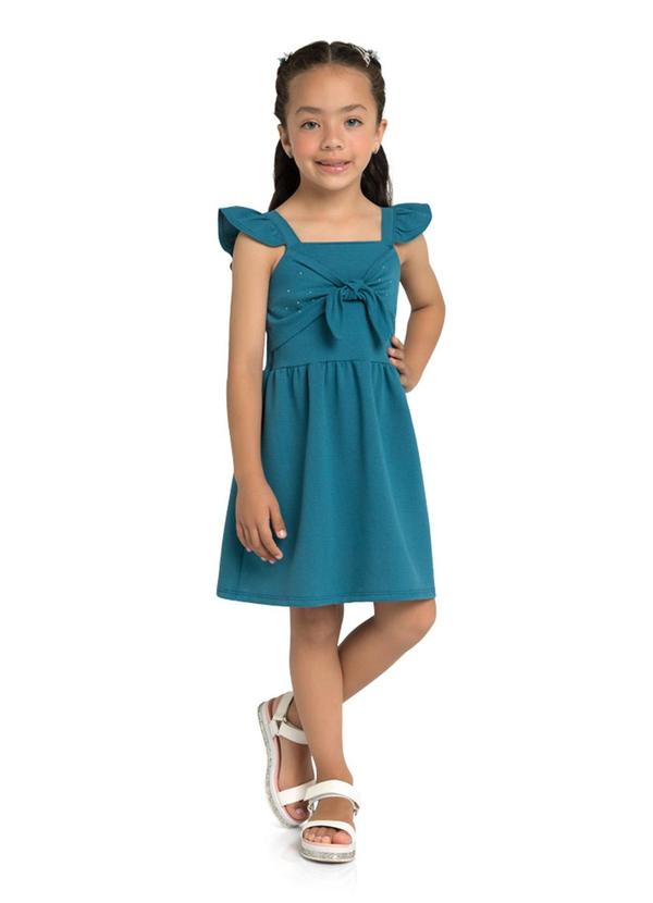 Vestido em Cotton Bee Honey Azul