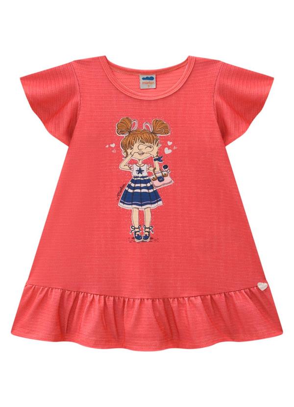 Vestido em Cotton Bee Honey Vermelho