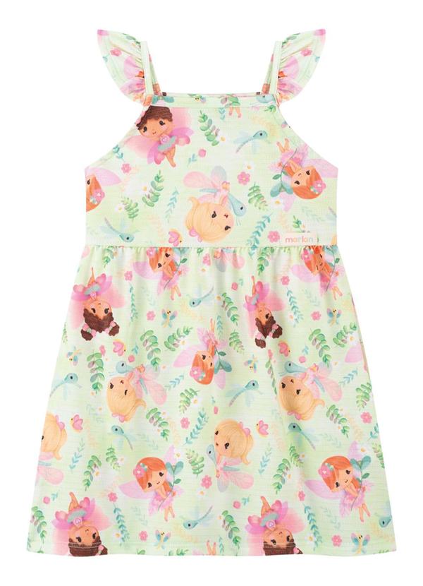 Vestido em Cotton Fadas Encantadas Verde