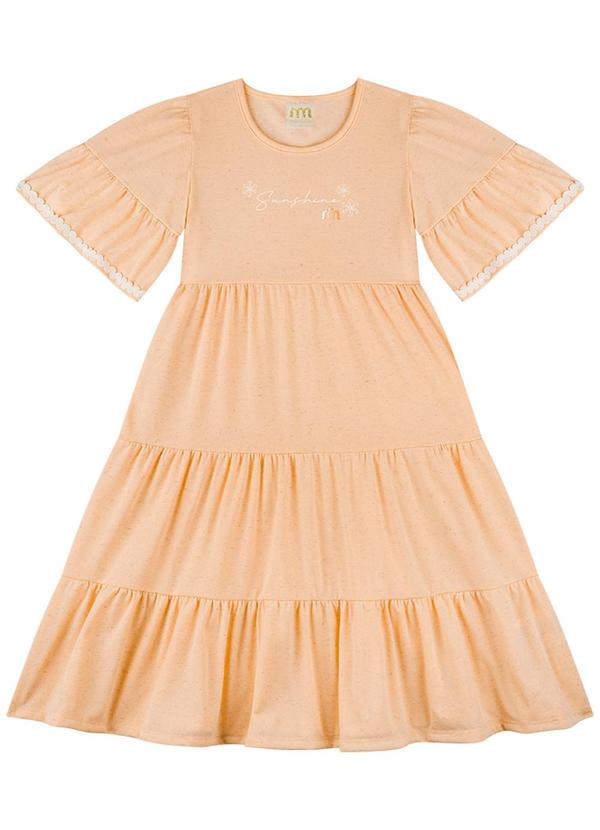 Vestido em Cotton Linho Laranja
