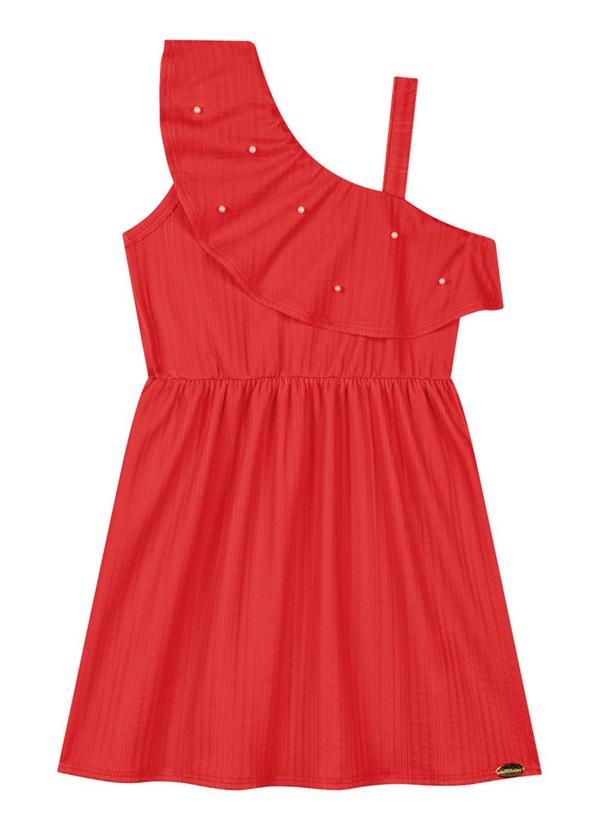 Vista 2 Vestido em Jacquard Tranças Vermelho Milli E Nina Milli E Nina