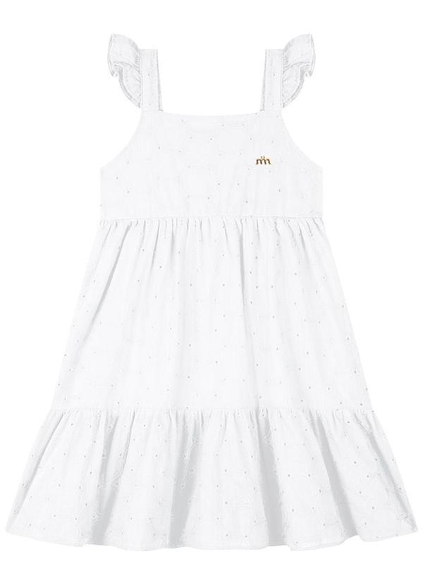 Vista 2 Vestido em Laise Poá Branco Milli E Nina Milli E Nina