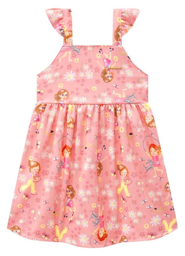 Vista 2 Vestido em Malha Newtech Meu Jardim Laranja Marlan Marlan