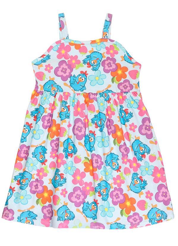Vestido em Meia Malha com Alcinha Estampado