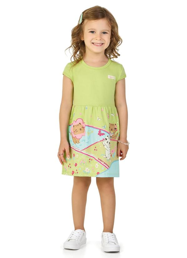 Vista 2 Vestido em Meia Malha Penteada Verde Marlan Marlan
