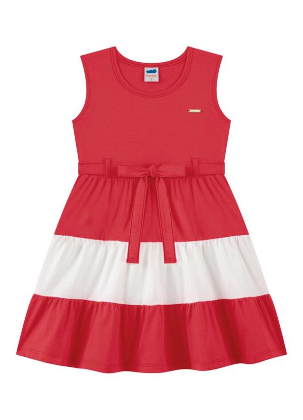 Vista 2 Vestido em Meia Malha Penteada Vermelho Marlan Marlan
