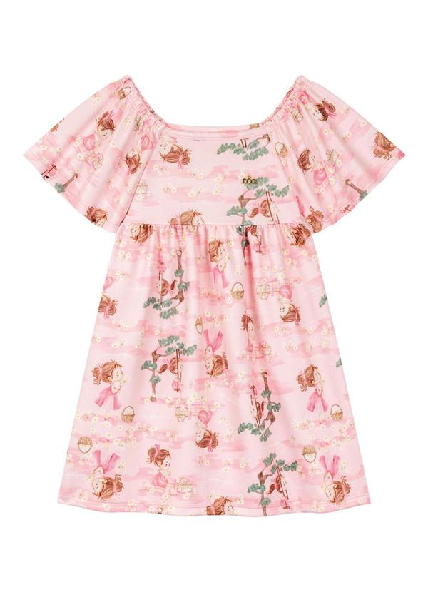 Vista 2 Vestido em Newtech Texturizada Rosa Milli E Nina Milli E Nina