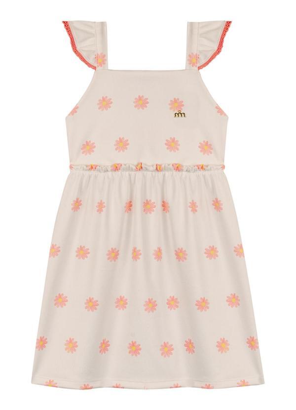 Vestido em Newtech Texturizado Bege