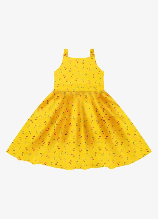 Vestido em Popeline Amarelo