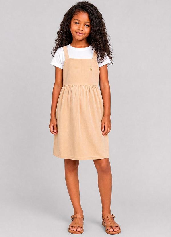 Vestido em Tecido Hawaii Listrado Amarelo
