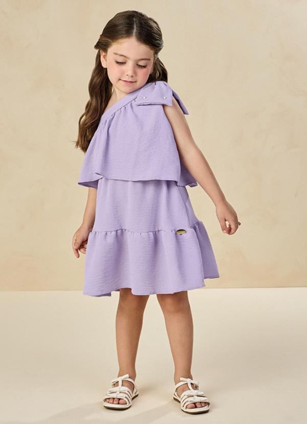 Vista 2 Vestido em Tecido Wind Roxo Milli E Nina Milli E Nina