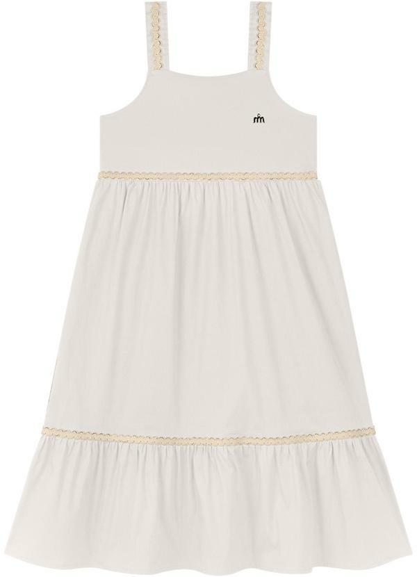 Vestido em Tricoline Bege