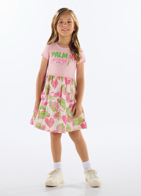 Vestido Estampado Cotton Rosa