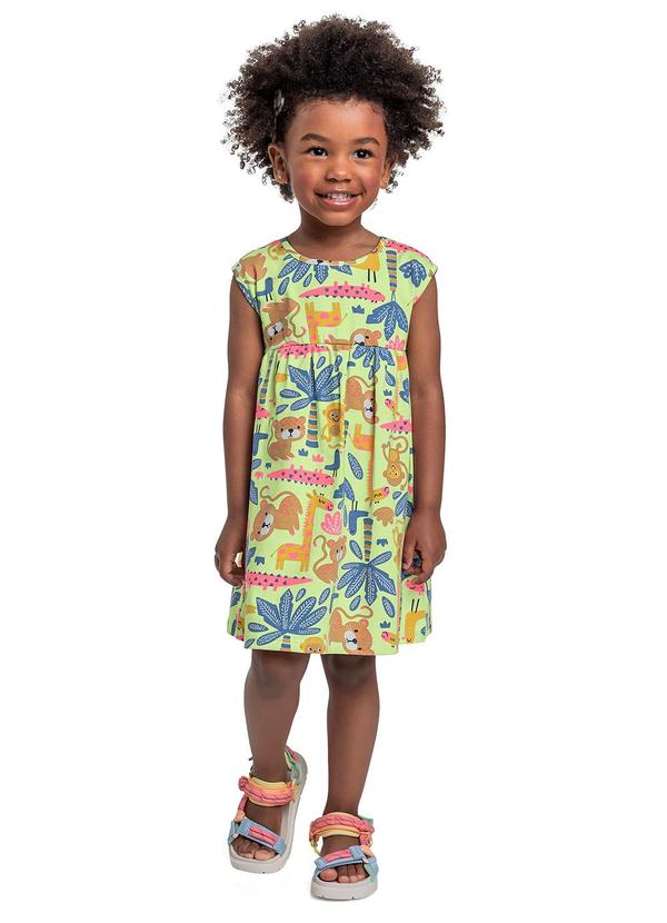 Vestido Estampado Infantil Verde