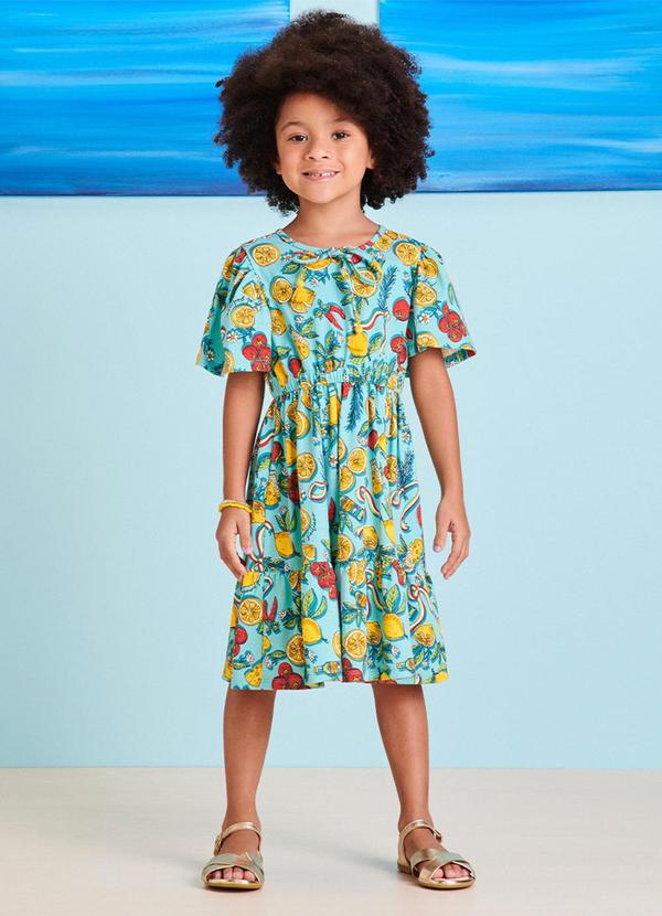 Vestido Estampado Itália Verde
