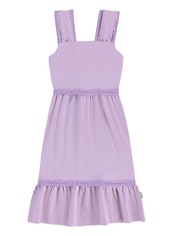 Vestido Evasê em Linhos Lavanda