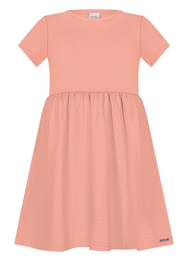 Vestido Evasê em Malha Texturizada Laranja