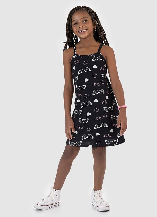 Vestido Evasê Enjoy Preto