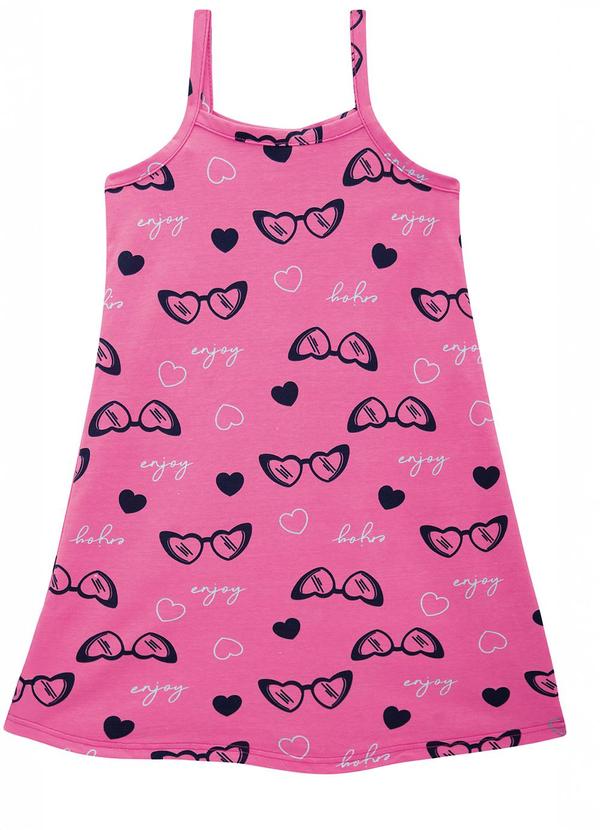 Vista 2 Vestido Evasê Enjoy Rosa Malwee Kids Malwee Kids
