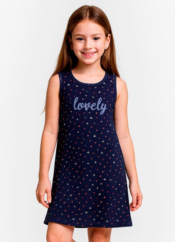 Vestido Feminino Infantil Azul