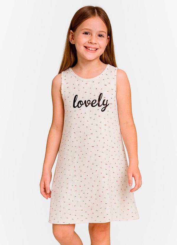Vestido Feminino Infantil Bege