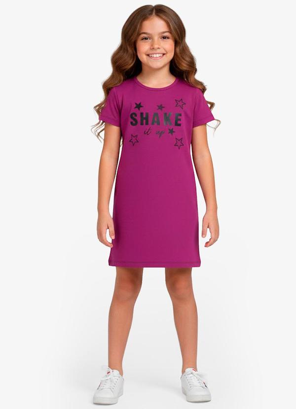 Vestido Feminino Infantil em Molecotton Roxo