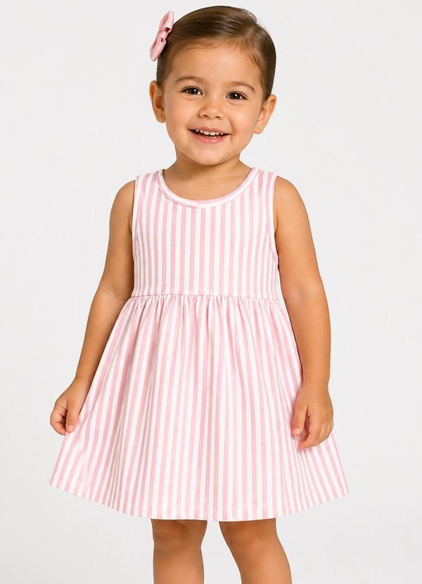 Vestido Feminino Infantil em Viscotorcion Rosa