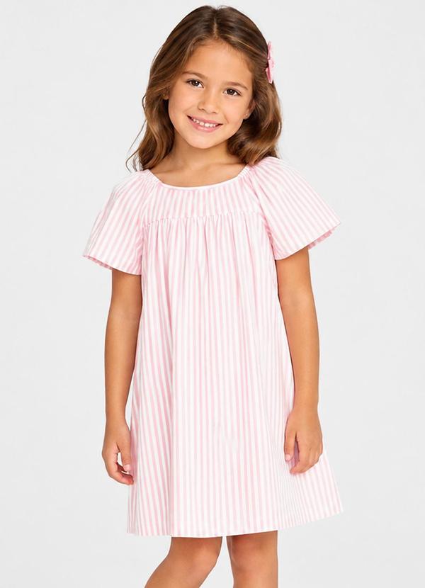 Vestido Feminino Infantil em Viscotorcion Rosa